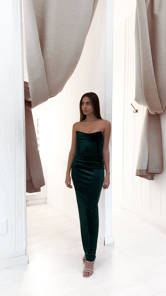 Winter dress - verde botella