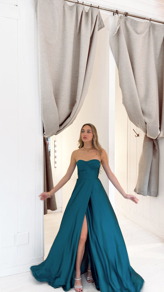 The corset dress - petróleo
