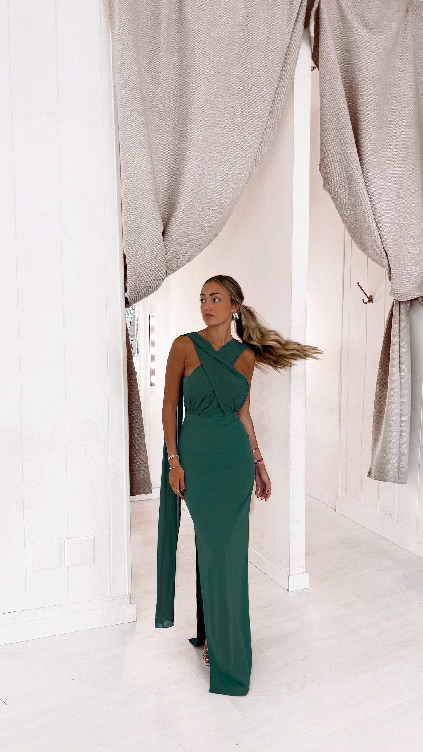 Sophia dress - verde botella